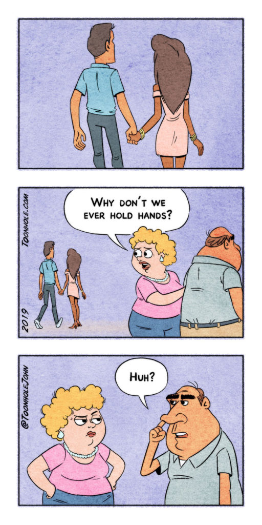 Hold hands toonhole